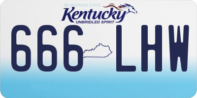 KY license plate 666LHW