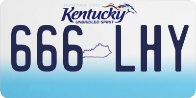 KY license plate 666LHY