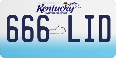 KY license plate 666LID