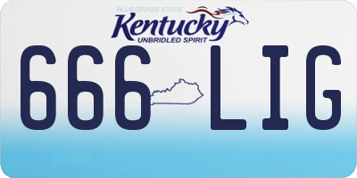 KY license plate 666LIG