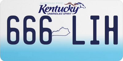 KY license plate 666LIH