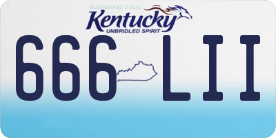 KY license plate 666LII