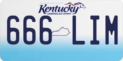 KY license plate 666LIM