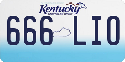 KY license plate 666LIO