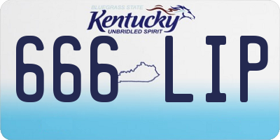 KY license plate 666LIP