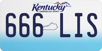 KY license plate 666LIS
