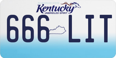 KY license plate 666LIT