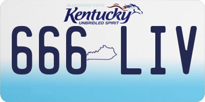 KY license plate 666LIV