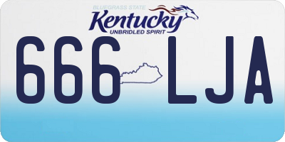 KY license plate 666LJA