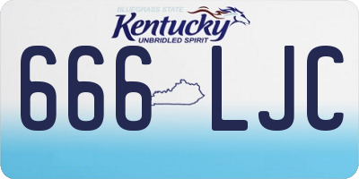 KY license plate 666LJC