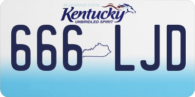 KY license plate 666LJD