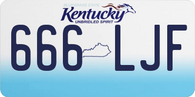 KY license plate 666LJF