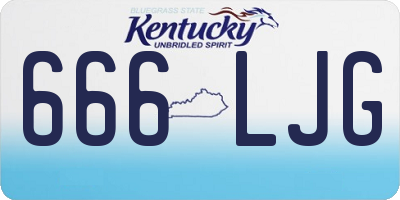 KY license plate 666LJG