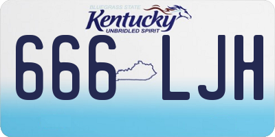 KY license plate 666LJH