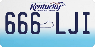 KY license plate 666LJI