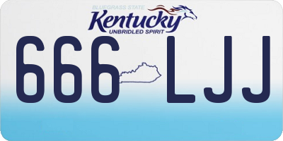 KY license plate 666LJJ