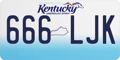 KY license plate 666LJK