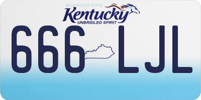 KY license plate 666LJL