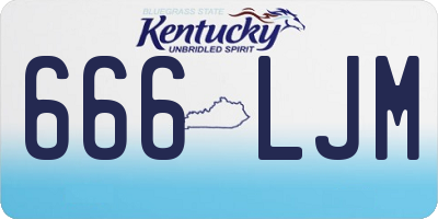 KY license plate 666LJM