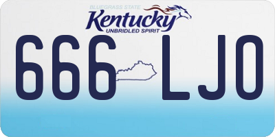 KY license plate 666LJO
