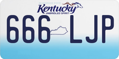 KY license plate 666LJP