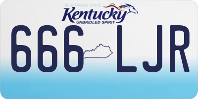 KY license plate 666LJR