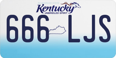 KY license plate 666LJS