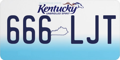 KY license plate 666LJT