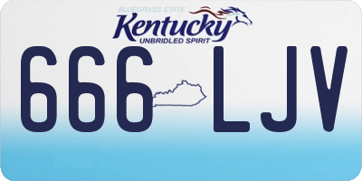 KY license plate 666LJV