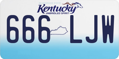 KY license plate 666LJW