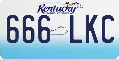 KY license plate 666LKC