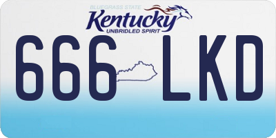 KY license plate 666LKD