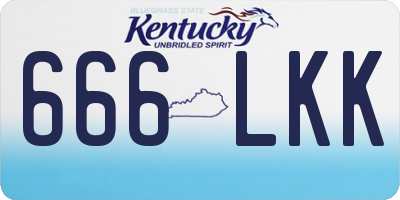 KY license plate 666LKK