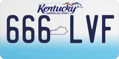 KY license plate 666LVF
