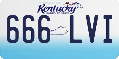 KY license plate 666LVI