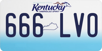 KY license plate 666LVO