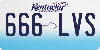 KY license plate 666LVS