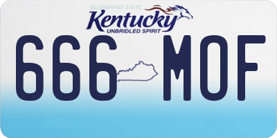 KY license plate 666MOF