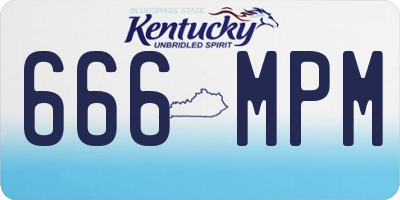 KY license plate 666MPM