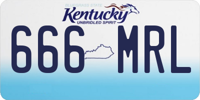 KY license plate 666MRL