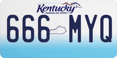 KY license plate 666MYQ