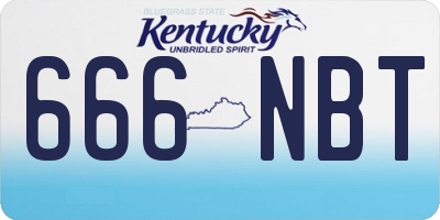 KY license plate 666NBT
