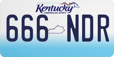 KY license plate 666NDR