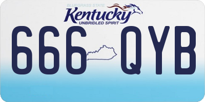 KY license plate 666QYB