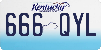 KY license plate 666QYL