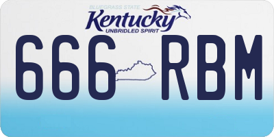 KY license plate 666RBM