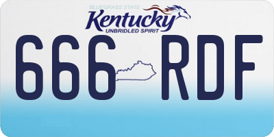 KY license plate 666RDF