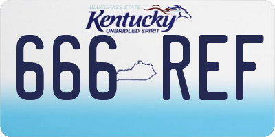 KY license plate 666REF