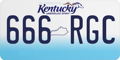 KY license plate 666RGC