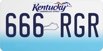 KY license plate 666RGR